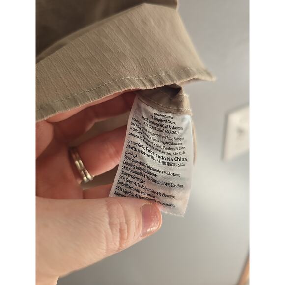 Cotton On Brown Pockets Short Sleeve Casual Button Down Shirt Men's Size Medium - Picture 5 of 5